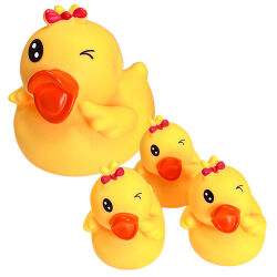 Badeenten Familie - 4er Set Mit Schleifchen