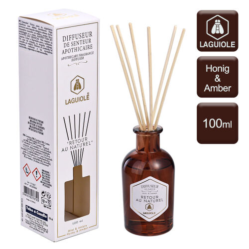 Laguiole Honig & Amber Raumduft mit Stäbchen ca.100ml