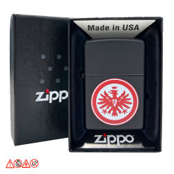 Zippo Eintracht Frankfurt schwarz matt Benzinfeuerzeug