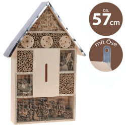 Insektenhotel XXL Holz mit Metalldach ca.57x38x11cm