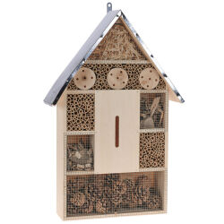 Insektenhotel XXL Holz mit Metalldach ca.57x38x11cm