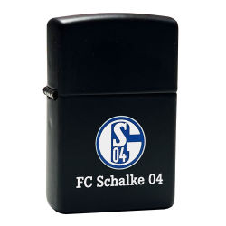 ZIPPO FC Schalke 04 schwarz matt Benzinfeuerzeug