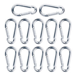 12er Set Metall Karabiner je für bis zu 50kg - Black+Decker