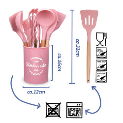 Küchenwerkzeugset 12 teilig rosa - Alpina