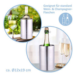 Flaschenkühler Edelstahl ca.19cm
