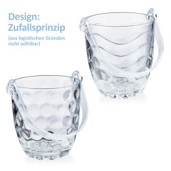 Glas Eiseimer mit Zange ca. 0,8L - Alpina
