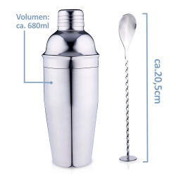 Cocktail-Set 14 teilig in Aufbewahrungsdose - alpina