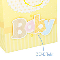 3er Set Geschenktaschen " Baby / Girl / Boy " ca.32x26x12cm