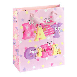 3er Set Geschenktaschen " Hello Baby / Girl / Boy " ca.32x26x12cm
