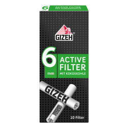 GIZEH Active Filter BLACK 6mm 10er Box