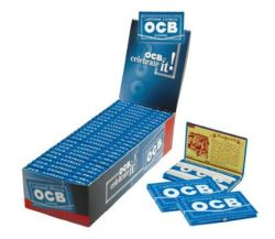 OCB Blau Gummiert doppelt kurz 25er Box/100 Blatt