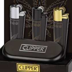 Clipper Feuerzeug " Silhouette Leaves " Metall (Zufallsfarbe)