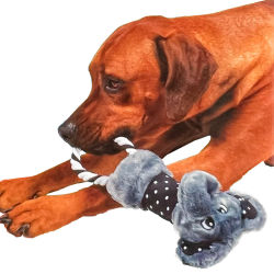 Hundespielzeug Plüschtier mit Tau & Quietscher ca.36cm