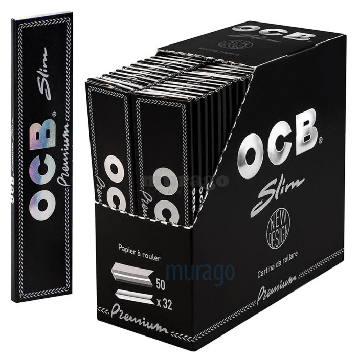 50 Blatt OCB 9001 Filter Tips 25 Heftchen Langes Papier Papers OCB Premium Slim 50 Heftchen 32 Blatt 