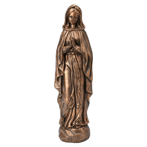 Heilige Mutter Maria Figur Bronze-farbig ca.30cm - betende Hände
