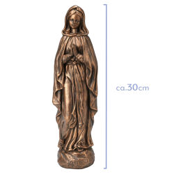 Heilige Mutter Maria Figur Bronze-farbig ca.30cm - betende Hände