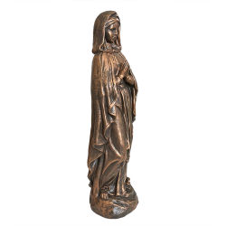Heilige Mutter Maria Figur Bronze-farbig ca.30cm - betende Hände