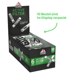 GIZEH BLACK Active Filter 6mm 50er Beutel