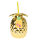 Trinkbecher mit Deckel und Strohhlam als Ananas für ca. 800ml - Gold-farbig
