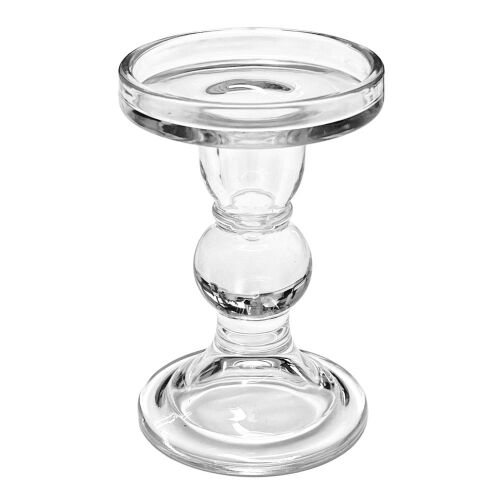 Kerzenhalter Glas ca.13,5x8,5cm