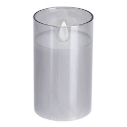 LED-Kerze flackernd im Glas ca.12,5cm