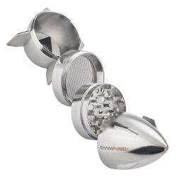 Grinder Metall " Mini Rakete " 50mm Champ - Silber