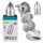 Grinder Metall " Mini Rakete " 50mm Champ - Silber