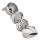 Grinder Metall " Mini Rakete " 50mm Champ - Silber