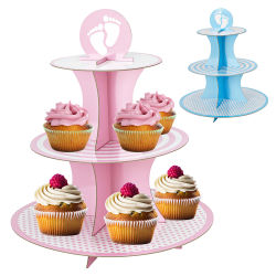 Cupcake Etagere mit 3 Ablagen für Baby Shower