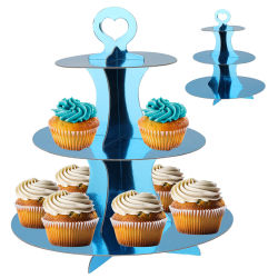 Cupcake Etagere mit 3 Ablagen - Blau