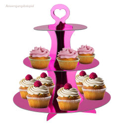 Cupcake Etagere mit 3 Ablagen - Pink