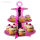 Cupcake Etagere mit 3 Ablagen - Pink