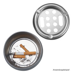 Aschenbecher Aluminium ca.10x6cm Champ