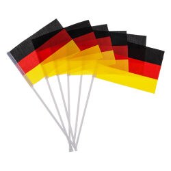 6er Set Handfahnen Deutschland ca.22cm