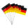 6er Set Handfahnen Deutschland ca.22cm