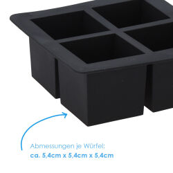Silikon Eiswürfelform für 4 XXL Würfel