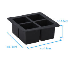 Silikon Eiswürfelform für 4 XXL Würfel