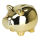 Spardose als Schwein ca.12x9cm - Gold-farbig