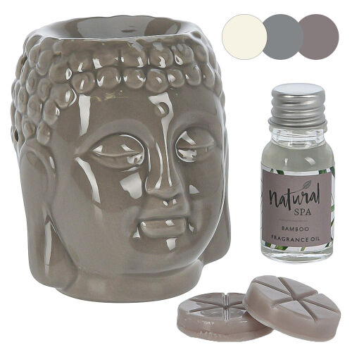 Buddhakopf Duftlampe Geschenkset