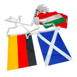Flaggenkette 24 europäische Länder ca.7m