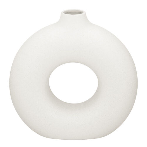 Vase rund Keramik weiß ca. 31cm
