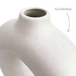 Vase rund Keramik weiß ca. 31cm