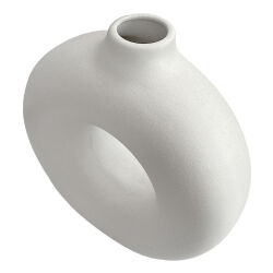 Vase rund Keramik weiß ca. 31cm