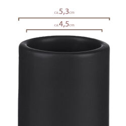 Vase klein Keramik Schwarz ca.15cm