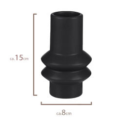 Vase klein Keramik Schwarz ca.15cm