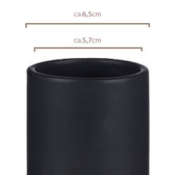 Vase Keramik " Zylinder Style " Schwarz ca.19,5cm