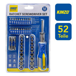 Bit- und Steckschlüssel Satz 52-Teilig 1/4 Zoll KINZO