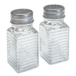 Salz & Pfefferstreuer Set Wellen-Design Glas - Alpina