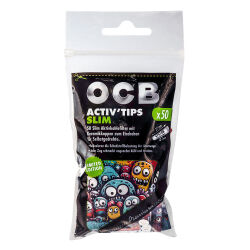 50er Beutel OCB Aktiv Slim Tips Extra 7mm Premium -...