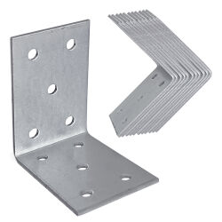 Winkelverbinder aus Stahl ca.60x60x40mm - 12er Set - KINZO